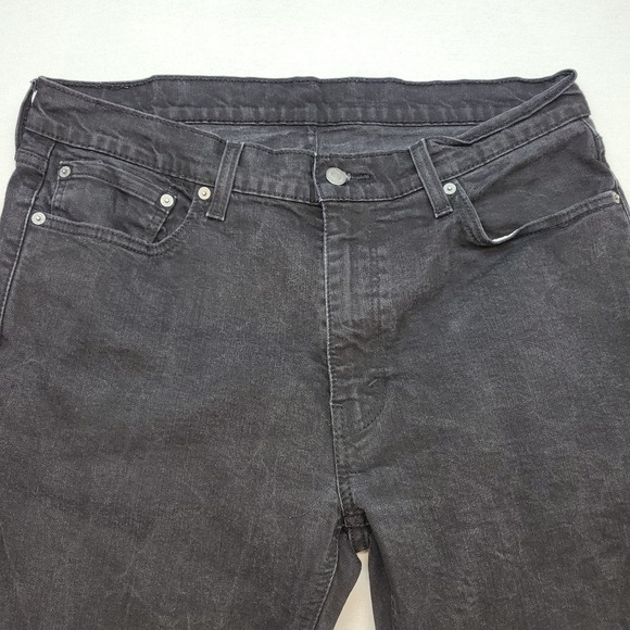 Levis 541 Jeans Mens 36x30 Black Athletic Tapered Dark Wash Mid Rise Denim - Picture 2 of 11